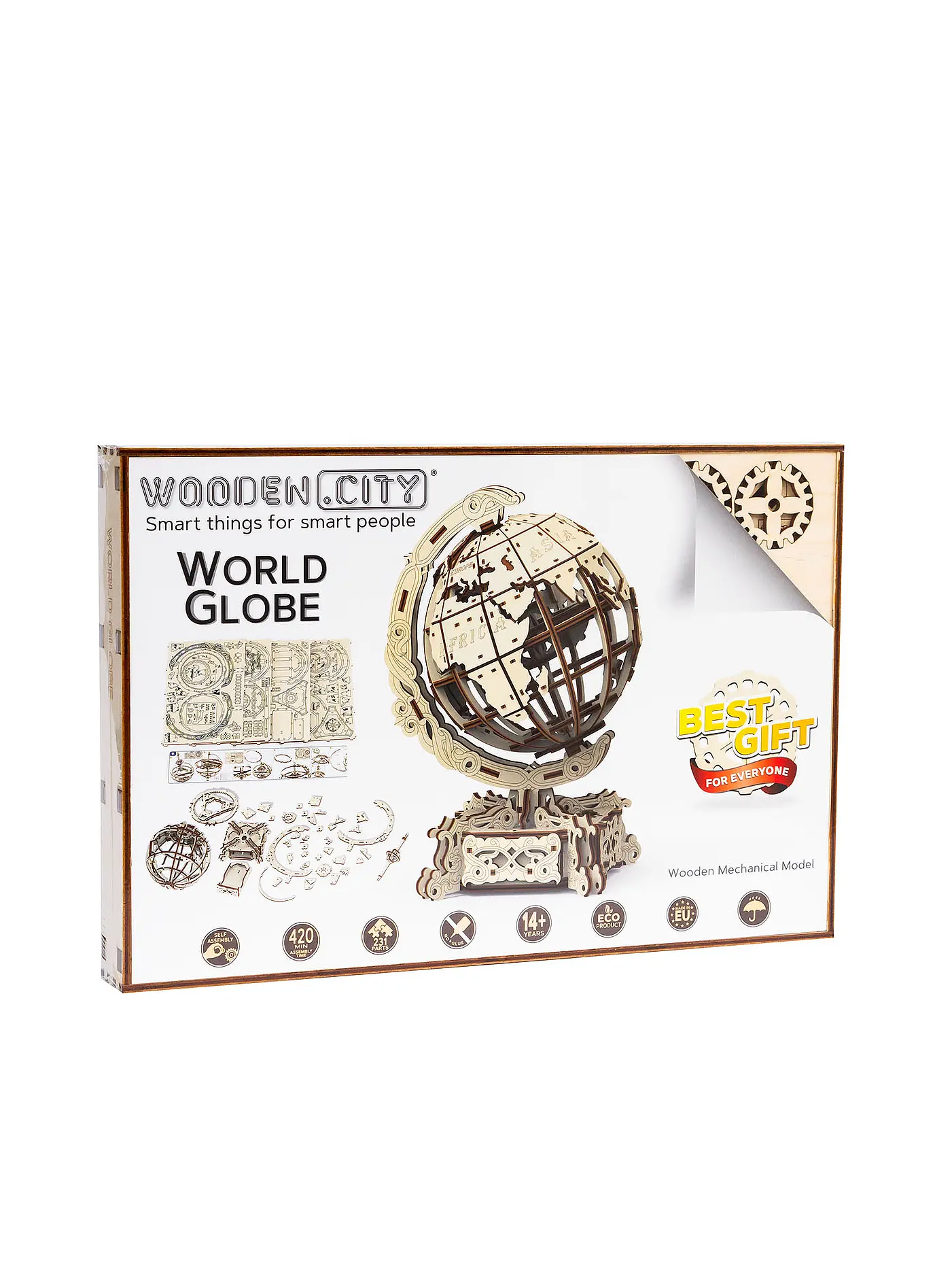 WOODEN CITY | Holz 3D Bausatz - World Globe | 